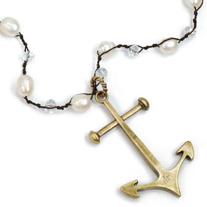 Anchor & Tahiti Pearl Necklace N1339