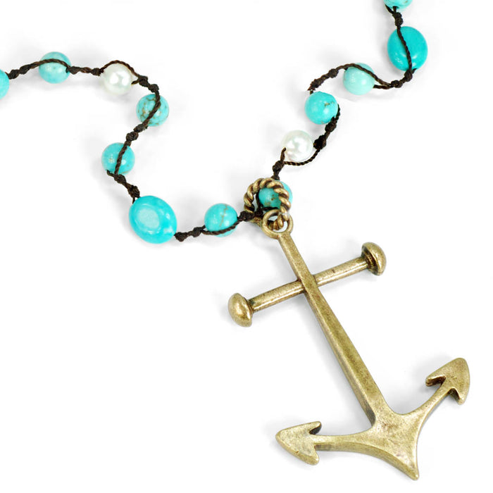Anchor & Tahiti Pearl Necklace N1339