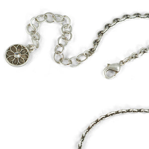 Silver Geometric Charm Necklace