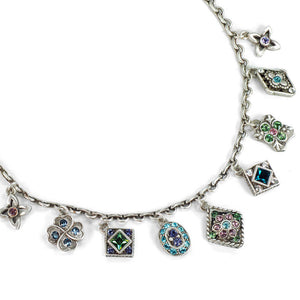 Silver Geometric Charm Necklace