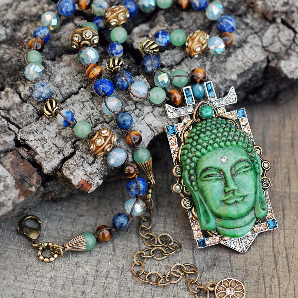 Tranquility Vintage Buddha Necklace N1346