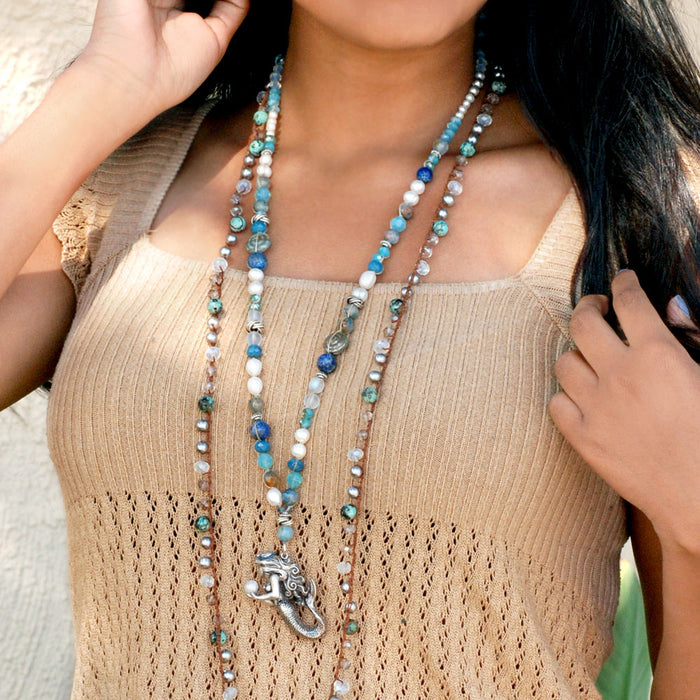 Sunset Beach Beaded Necklace N1369