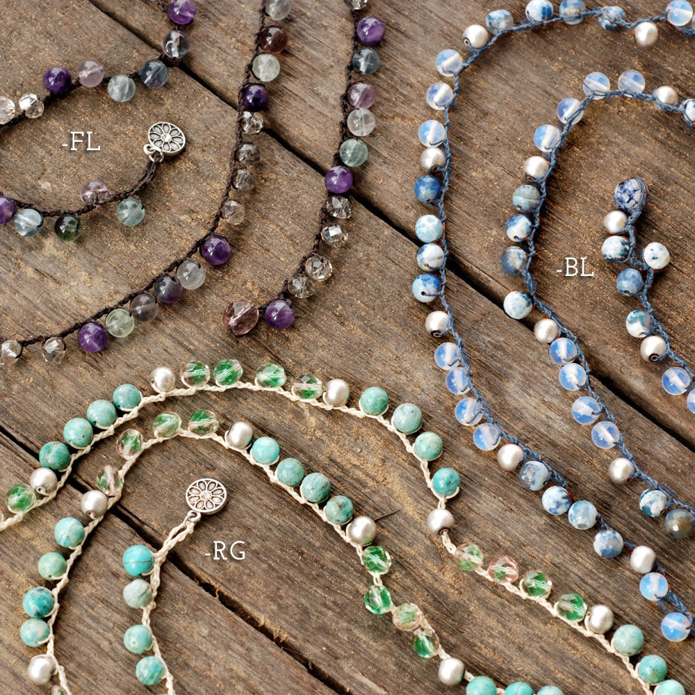 Beach Gemstone Boho Necklace N1368
