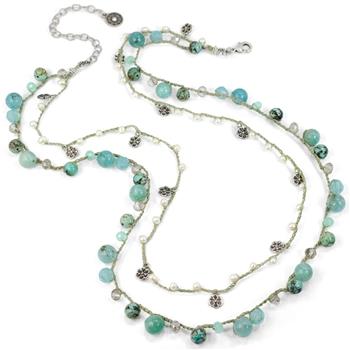 Cancun Dbl Strand- Gem Blues N1373 - sweetromanceonlinejewelry