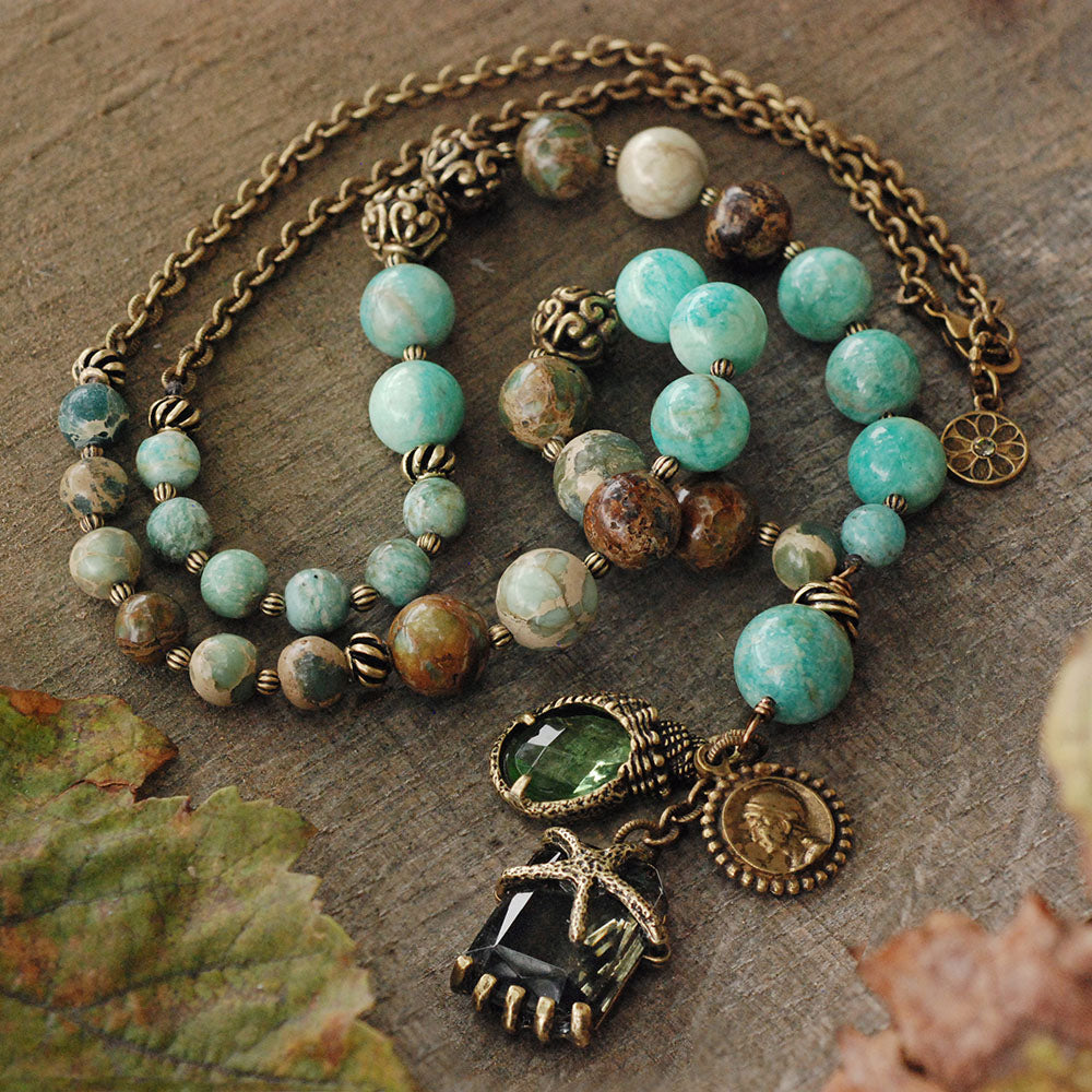 Lost Treasure Gemstone Bead Necklace N1376
