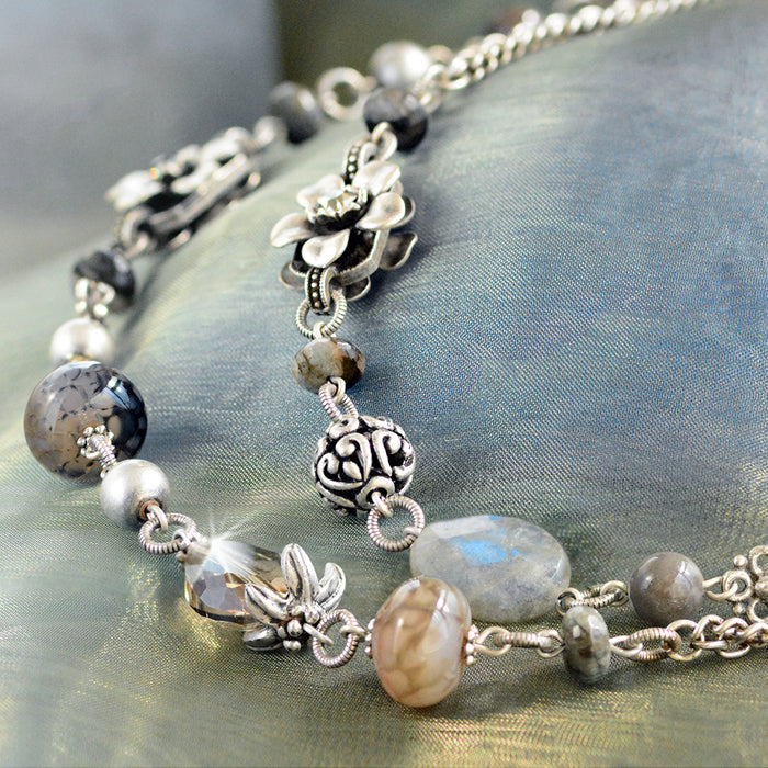 Serene Agate Chain Necklace N1377