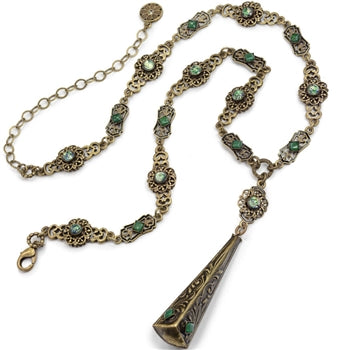 Old Czech Drop Necklace N1381