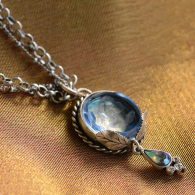 Akantha Long Glass Intaglio Necklace