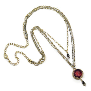 Akantha Long Glass Intaglio Necklace