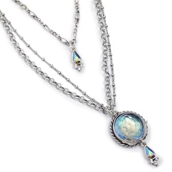 Akantha Long Glass Intaglio Necklace N1393 - sweetromanceonlinejewelry
