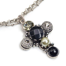 Load image into Gallery viewer, Boho Jet Cross Necklace N1408