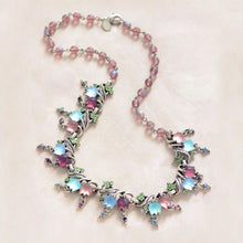 Load image into Gallery viewer, Vintage Satin Glass Tulips Necklace