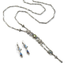 Load image into Gallery viewer, Starlight Silver Y Necklace and Earring Set