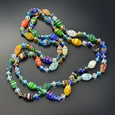 Candy Glass Rope Necklace