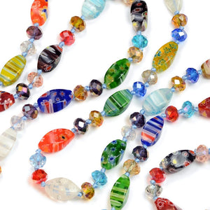 Candy Glass Rope Necklace