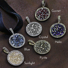 Load image into Gallery viewer, Druzy Crystal Choker Necklace on Black Velvet Band