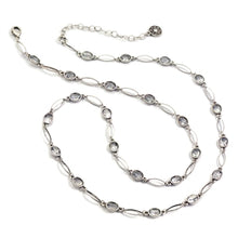 Load image into Gallery viewer, Oval Crystal Station Necklace