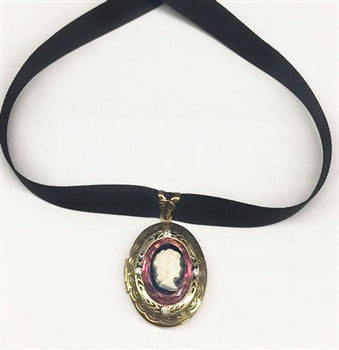 Cameo Locket Choker Necklace