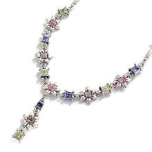 Load image into Gallery viewer, Silver Flower Chain Necklace