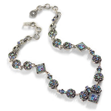 Load image into Gallery viewer, Vintage Midcentury Glamour Necklace in Silver &amp; Blue  N1534