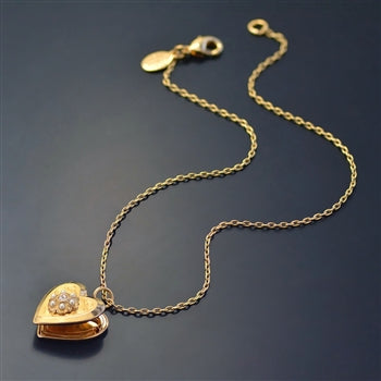 Little Girls Heart Locket Necklace