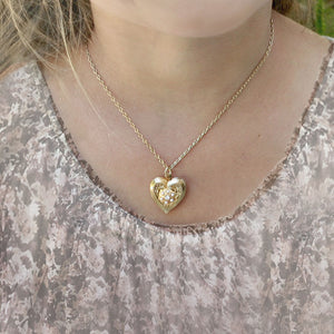 Little Girls Heart Locket Necklace
