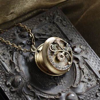 Morning Glory Bronze Locket