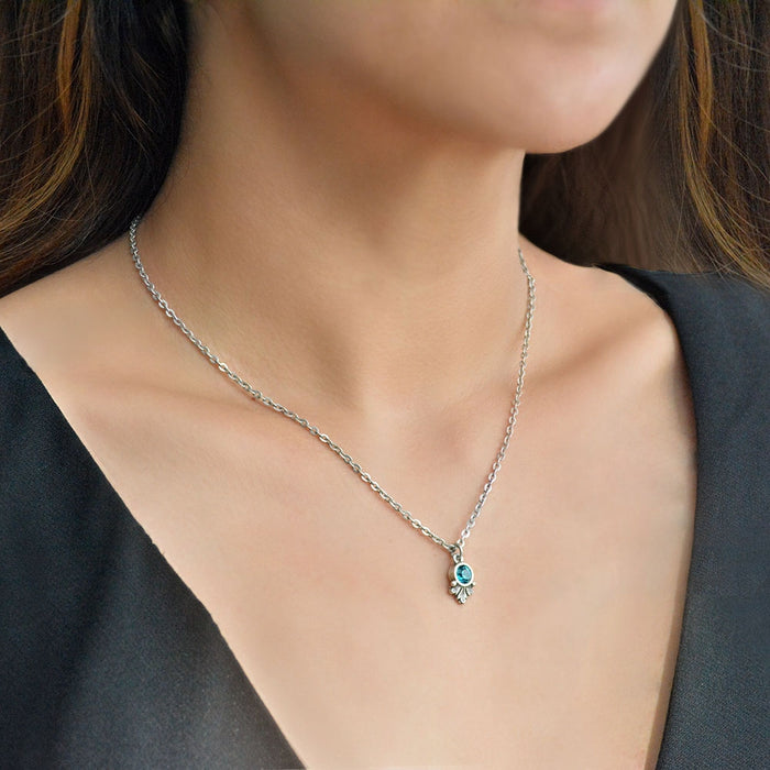 Swarovski Crystal Solitaire Birthstone Pendant Necklace