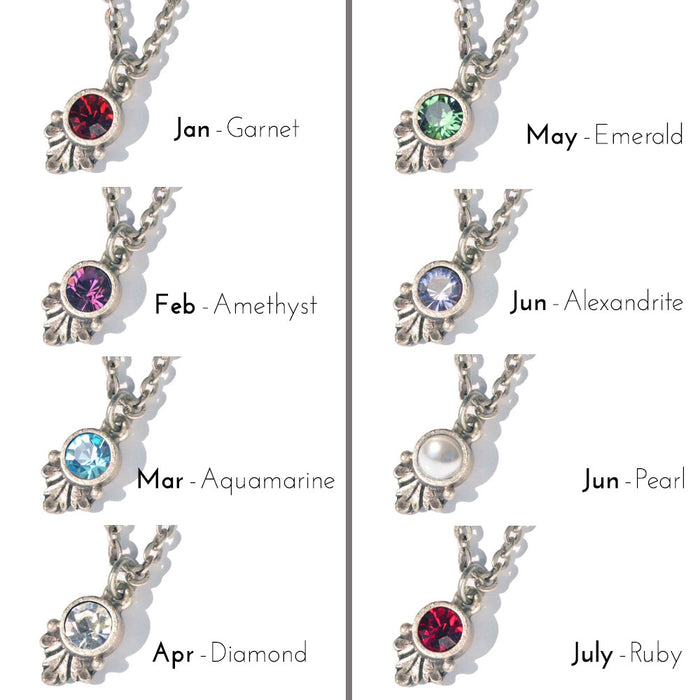 Swarovski Crystal Solitaire Birthstone Pendant Necklace