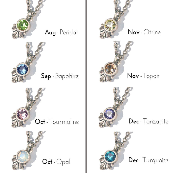 Swarovski Crystal Solitaire Birthstone Pendant Necklace