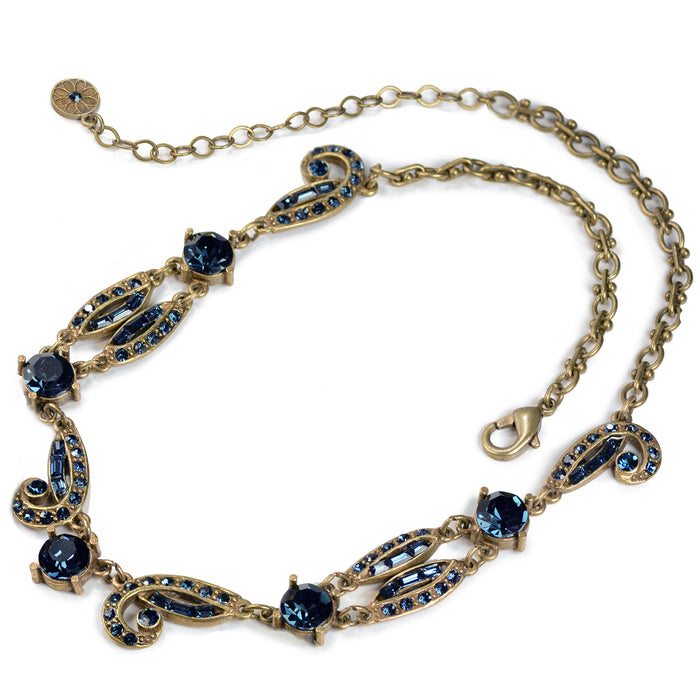 Art Deco Vintage Crystal Necklace Cafe Society N1616