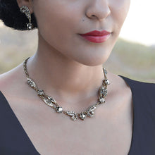 Load image into Gallery viewer, Art Deco Crystal Necklace and Earrings Set