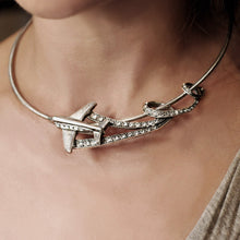 Load image into Gallery viewer, Retro Airplane Necklace N215