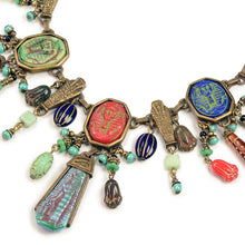 Load image into Gallery viewer, Art Deco Egyptian Vintage Goddess Pharaoh Collar Necklace N305