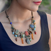 Load image into Gallery viewer, Art Deco Egyptian Vintage Goddess Pharaoh Collar Necklace N305