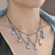 Load image into Gallery viewer, Delicate Vintage Glass Necklace &amp; Earrings Set