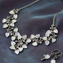 Load image into Gallery viewer, Satin Glass Leaves Necklace