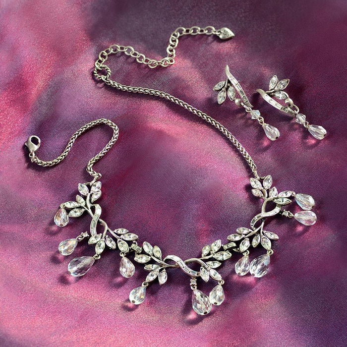 Navette Crystal Vine Necklace - Sweet Romance Wholesale