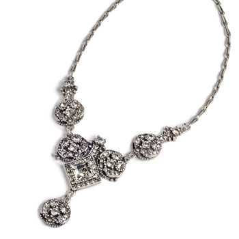 Art Deco Diamond Harlequin Wedding Necklace