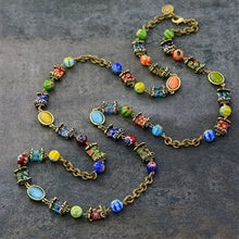 Load image into Gallery viewer, Millefiori Glass Candy Chain Necklace