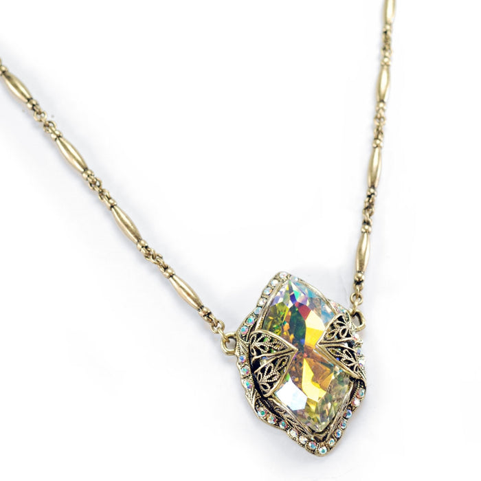 Marquis Aurora Borealis Jewel Crystal Necklace N514-AB