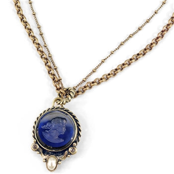 Palatina Intaglio Pendant N518 - sweetromanceonlinejewelry