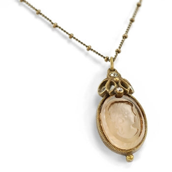 Artemis Intaglio Pendant Necklace N571 - sweetromanceonlinejewelry