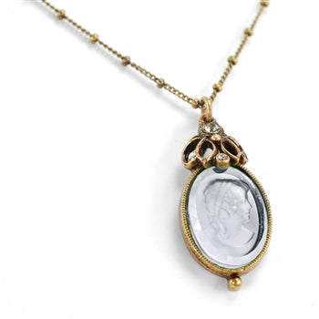 Artemis Intaglio Pendant Necklace N571 - sweetromanceonlinejewelry