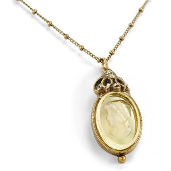 Artemis Intaglio Pendant Necklace N571 - sweetromanceonlinejewelry