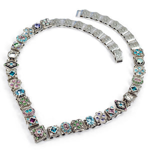 Pastel Crystal Vee Collar Necklace N636-ET