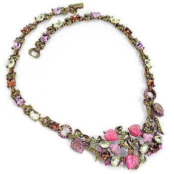 1940s Leaves of Glass Necklace N671