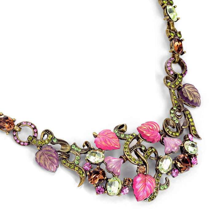 1940s Leaves of Glass Necklace N671