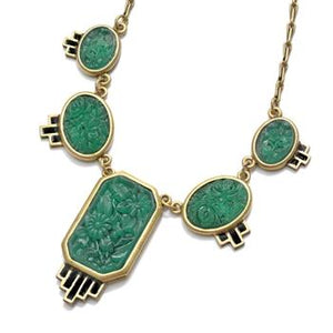 Art Deco Renaissance Enamel Magnifying Glass Necklace by Sweet Romance –  Sweet Romance Jewelry