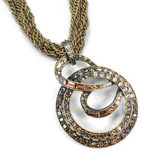 Load image into Gallery viewer, Mid Century Modern Spiral Necklace and Earrings Set